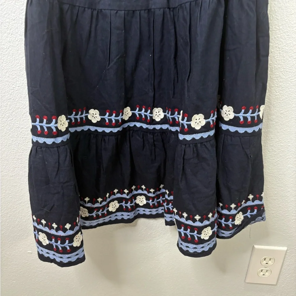 Sea New York Large Shaina Embroidery Flutter Sleeve Dress in Navy Size Large NWT - Picture 4 of 8